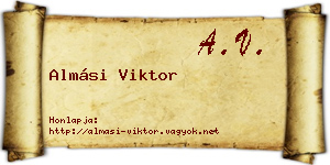 Almási Viktor névjegykártya